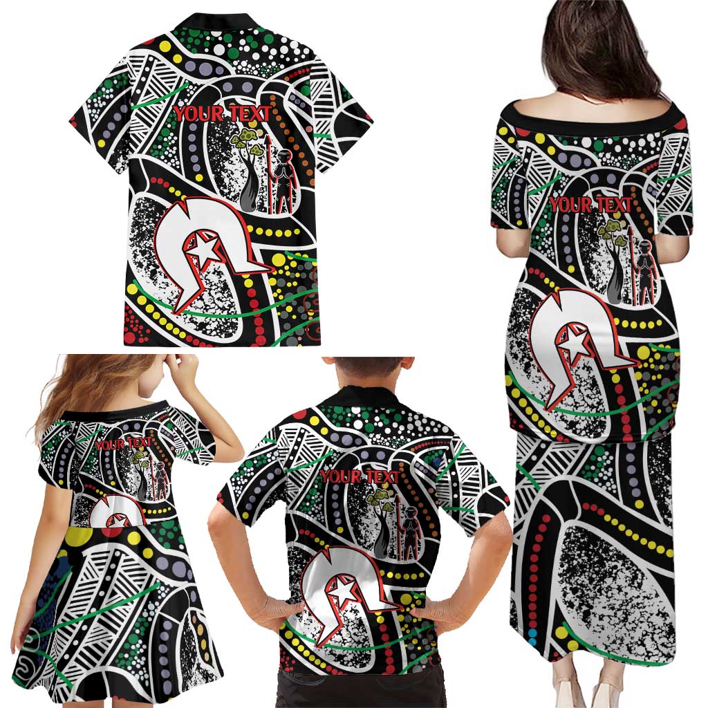 NAIDOC 50 Years of Deadly Personalised Family Matching Puletasi and Hawaiian Shirt Aboriginal Dot Art