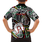 NAIDOC 50 Years of Deadly Personalised Family Matching Short Sleeve Bodycon Dress and Hawaiian Shirt Aboriginal Dot Art
