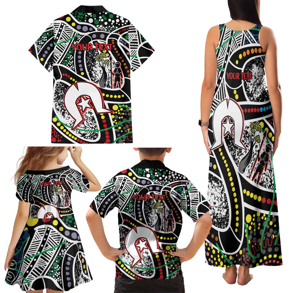 NAIDOC 50 Years of Deadly Personalised Family Matching Tank Maxi Dress and Hawaiian Shirt Aboriginal Dot Art