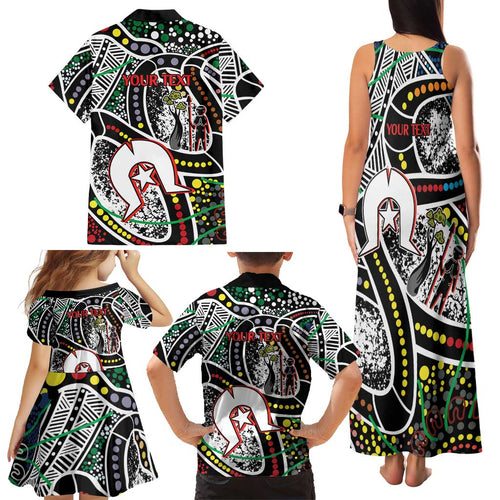 NAIDOC 50 Years of Deadly Personalised Family Matching Tank Maxi Dress and Hawaiian Shirt Aboriginal Dot Art