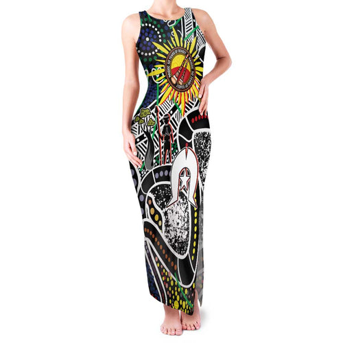 NAIDOC 50 Years of Deadly Personalised Family Matching Tank Maxi Dress and Hawaiian Shirt Aboriginal Dot Art
