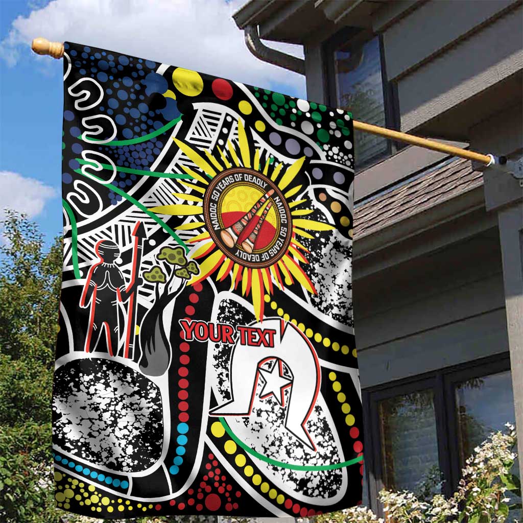 NAIDOC 50 Years of Deadly Personalised Garden Flag Aboriginal Dot Art