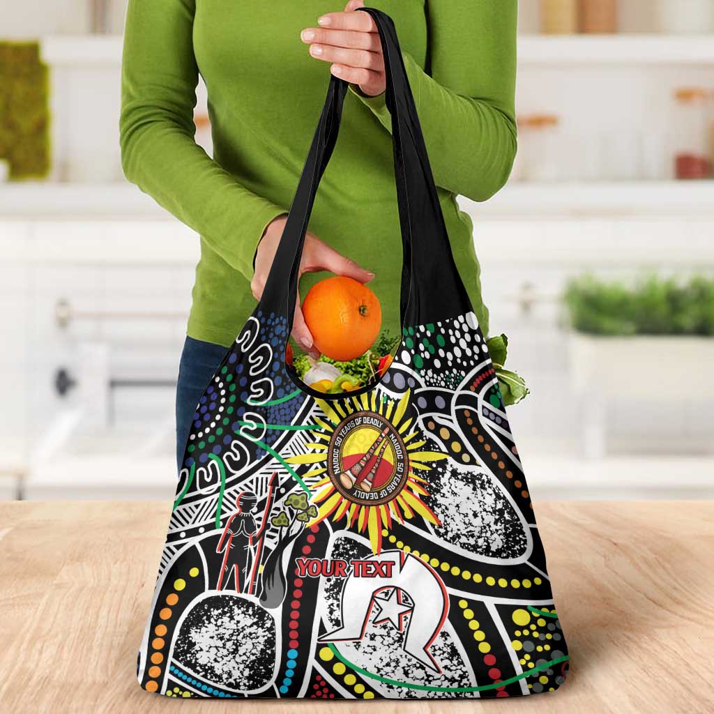 NAIDOC 50 Years of Deadly Personalised Grocery Bag Aboriginal Dot Art