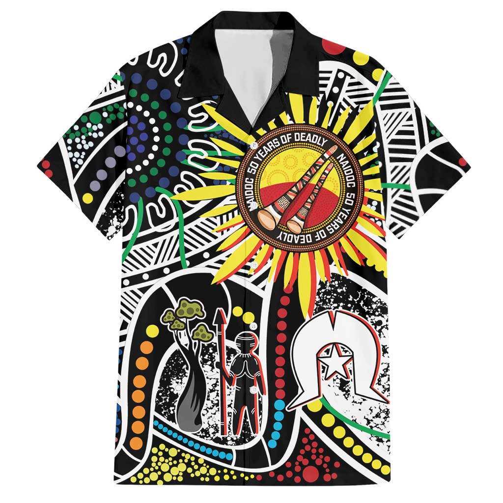 NAIDOC 50 Years of Deadly Personalised Hawaiian Shirt Aboriginal Dot Art