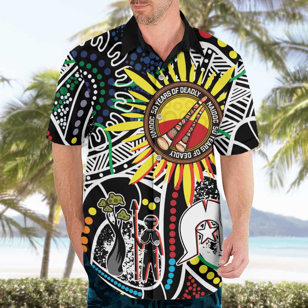 NAIDOC 50 Years of Deadly Personalised Hawaiian Shirt Aboriginal Dot Art