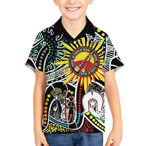 NAIDOC 50 Years of Deadly Personalised Hawaiian Shirt Aboriginal Dot Art