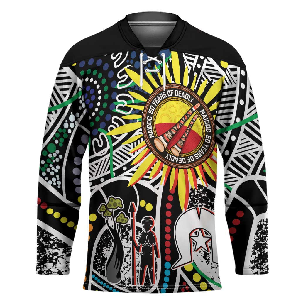 NAIDOC 50 Years of Deadly Personalised Hockey Jersey Aboriginal Dot Art