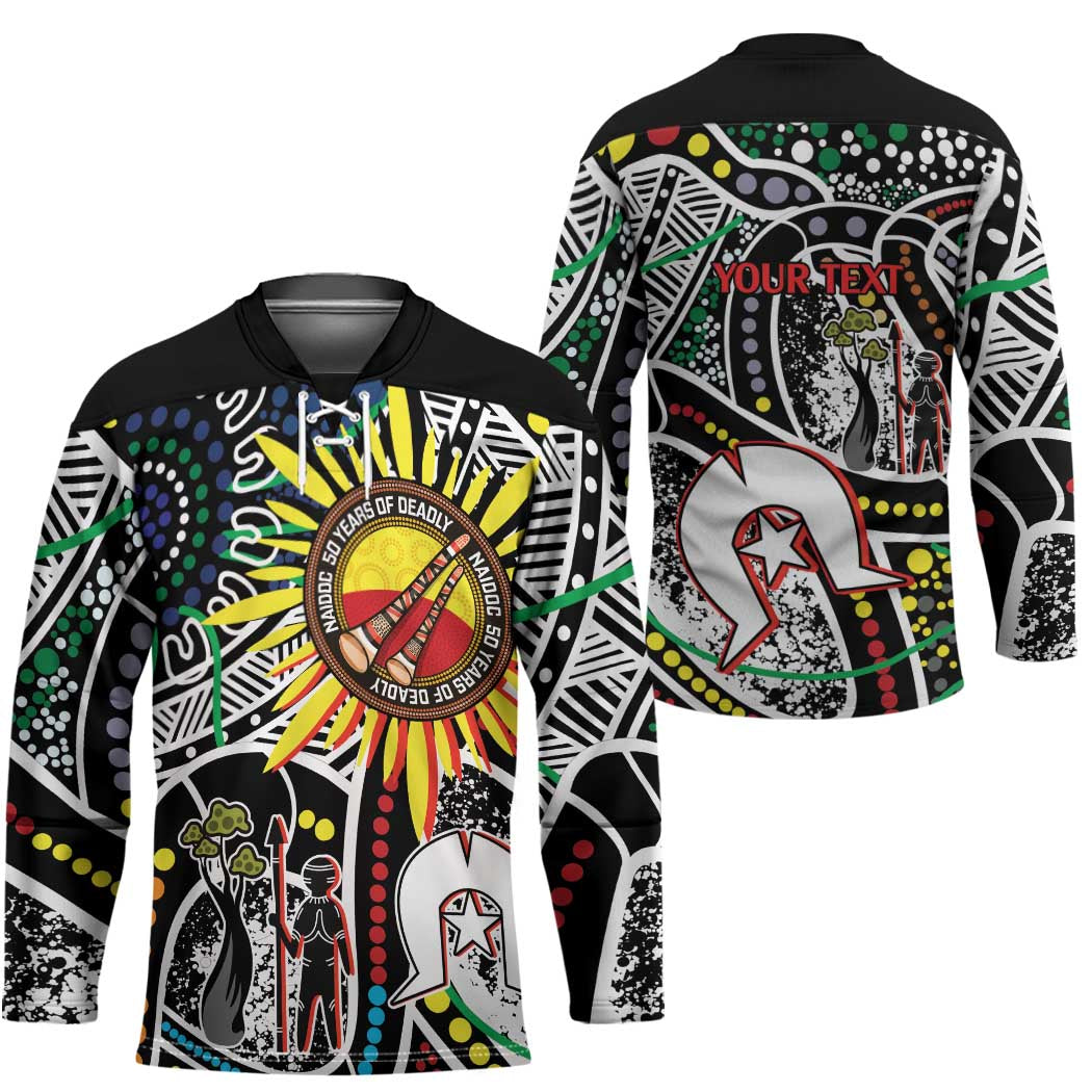 NAIDOC 50 Years of Deadly Personalised Hockey Jersey Aboriginal Dot Art