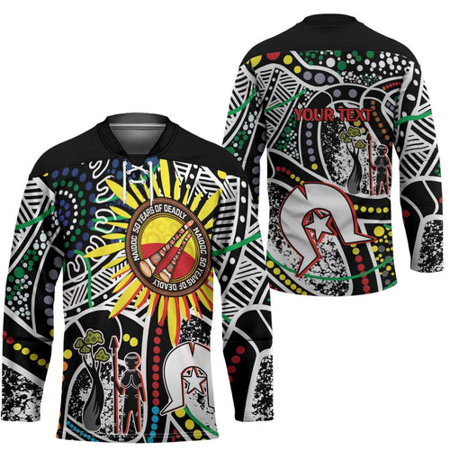 NAIDOC 50 Years of Deadly Personalised Hockey Jersey Aboriginal Dot Art