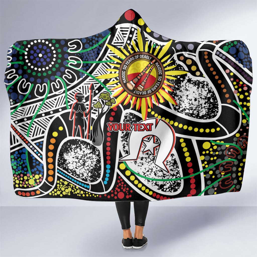 NAIDOC 50 Years of Deadly Personalised Hooded Blanket Aboriginal Dot Art