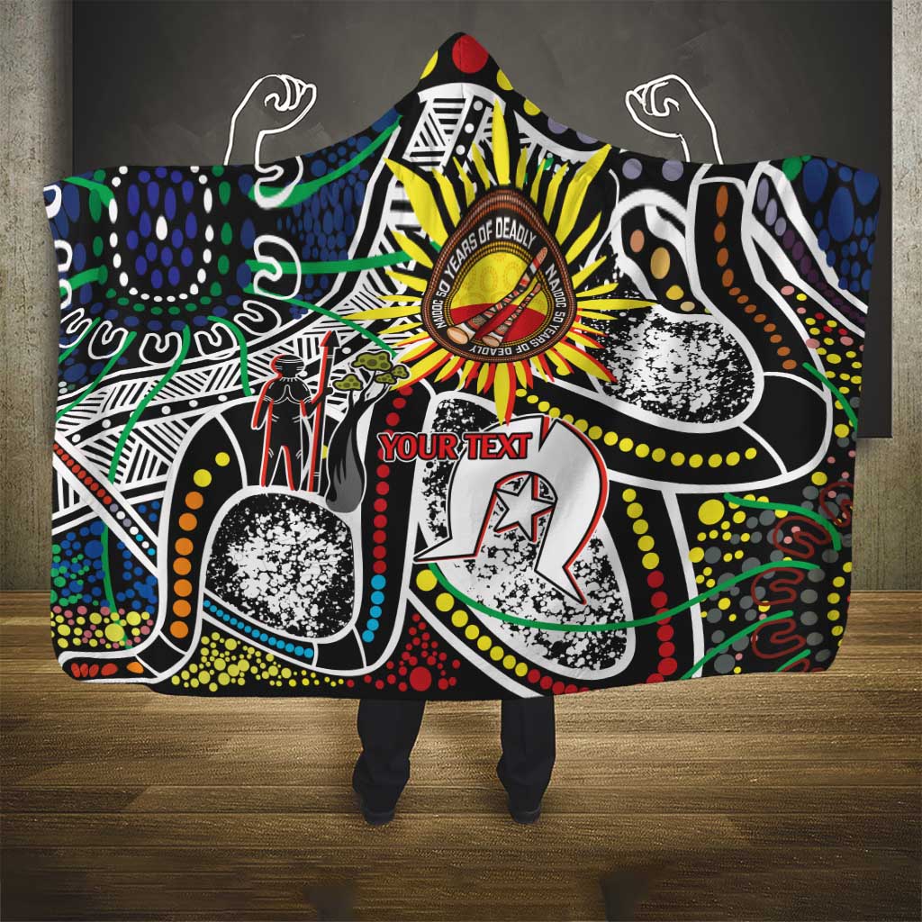 NAIDOC 50 Years of Deadly Personalised Hooded Blanket Aboriginal Dot Art