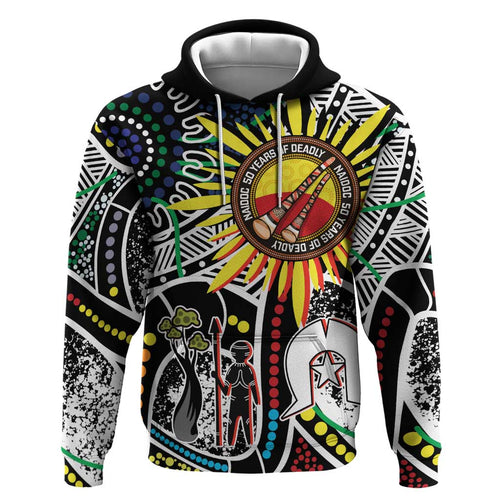 NAIDOC 50 Years of Deadly Personalised Hoodie Aboriginal Dot Art