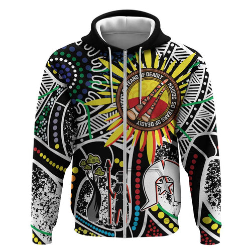 NAIDOC 50 Years of Deadly Personalised Hoodie Aboriginal Dot Art