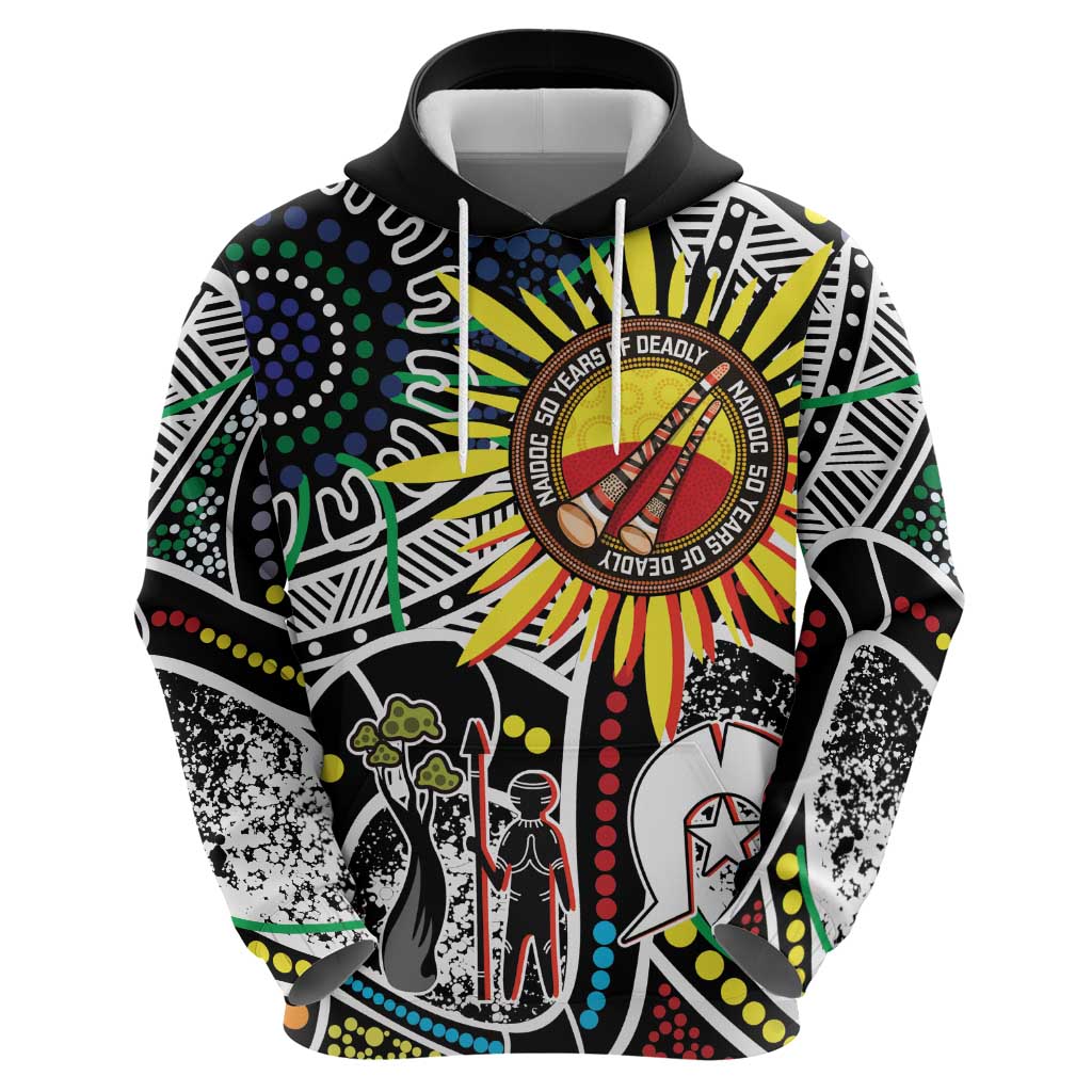 NAIDOC 50 Years of Deadly Personalised Hoodie Aboriginal Dot Art