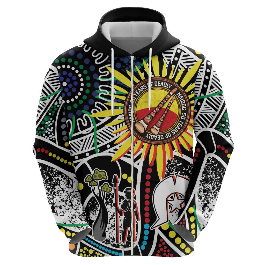 NAIDOC 50 Years of Deadly Personalised Hoodie Aboriginal Dot Art