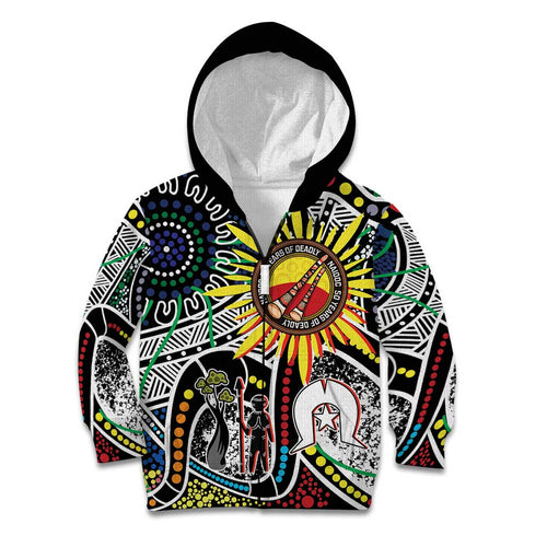 NAIDOC 50 Years of Deadly Personalised Kid Hoodie Aboriginal Dot Art