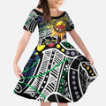 NAIDOC 50 Years of Deadly Personalised Kid Short Sleeve Dress Aboriginal Dot Art