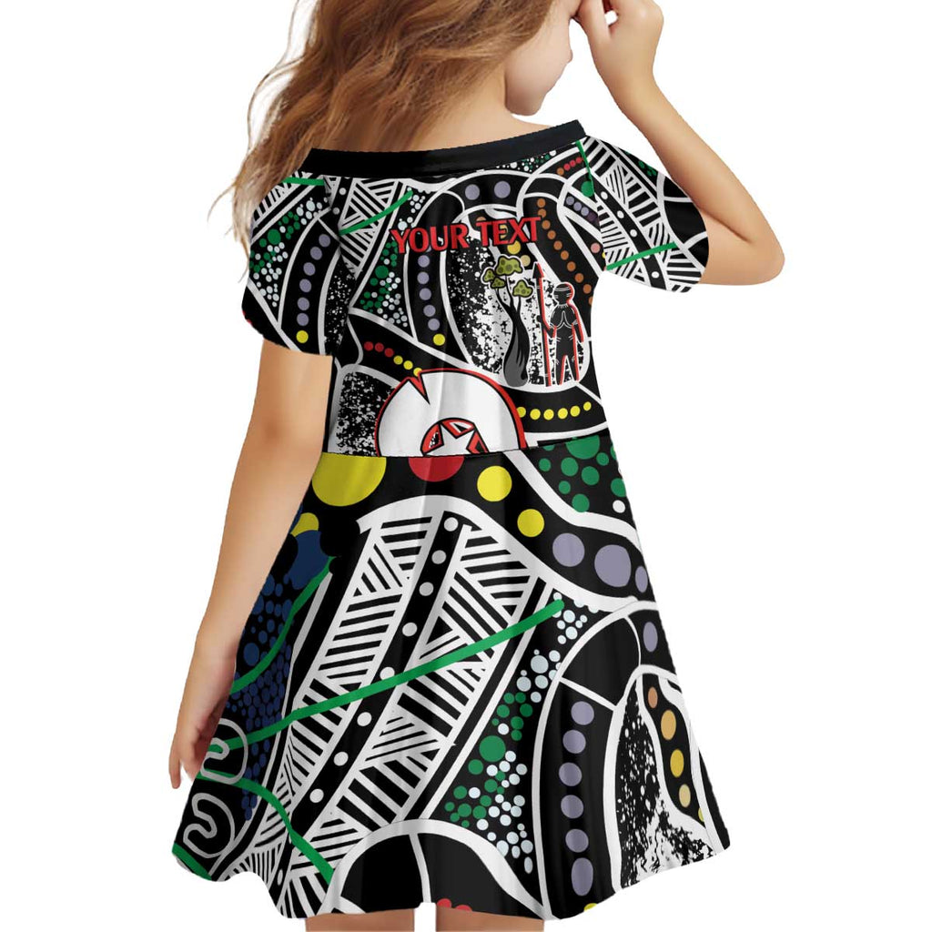 NAIDOC 50 Years of Deadly Personalised Kid Short Sleeve Dress Aboriginal Dot Art