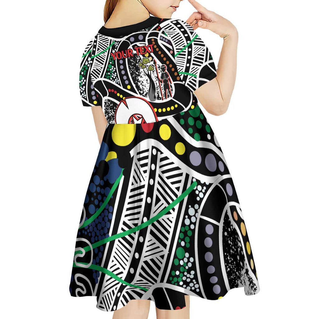 NAIDOC 50 Years of Deadly Personalised Kid Short Sleeve Dress Aboriginal Dot Art