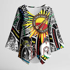 NAIDOC 50 Years of Deadly Personalised Kimono Sleeve Blouse Aboriginal Dot Art