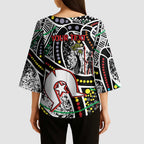 NAIDOC 50 Years of Deadly Personalised Kimono Sleeve Blouse Aboriginal Dot Art