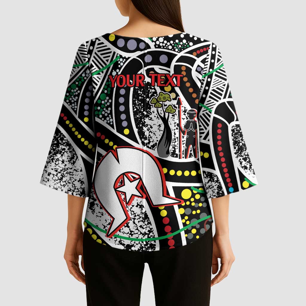 NAIDOC 50 Years of Deadly Personalised Kimono Sleeve Blouse Aboriginal Dot Art