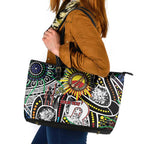 NAIDOC 50 Years of Deadly Personalised Leather Tote Bag Aboriginal Dot Art