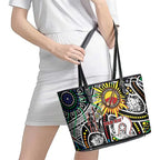 NAIDOC 50 Years of Deadly Personalised Leather Tote Bag Aboriginal Dot Art