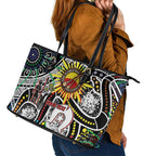 NAIDOC 50 Years of Deadly Personalised Leather Tote Bag Aboriginal Dot Art