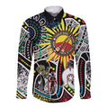 NAIDOC 50 Years of Deadly Personalised Long Sleeve Button Shirt Aboriginal Dot Art