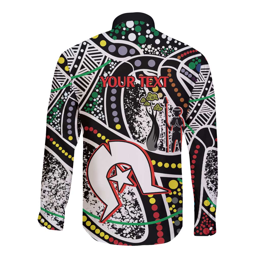 NAIDOC 50 Years of Deadly Personalised Long Sleeve Button Shirt Aboriginal Dot Art