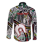 NAIDOC 50 Years of Deadly Personalised Long Sleeve Button Shirt Aboriginal Dot Art