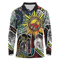 NAIDOC 50 Years of Deadly Personalised Long Sleeve Polo Shirt Aboriginal Dot Art