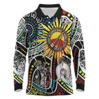 NAIDOC 50 Years of Deadly Personalised Long Sleeve Polo Shirt Aboriginal Dot Art