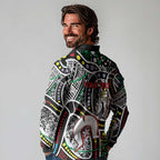 NAIDOC 50 Years of Deadly Personalised Long Sleeve Polo Shirt Aboriginal Dot Art