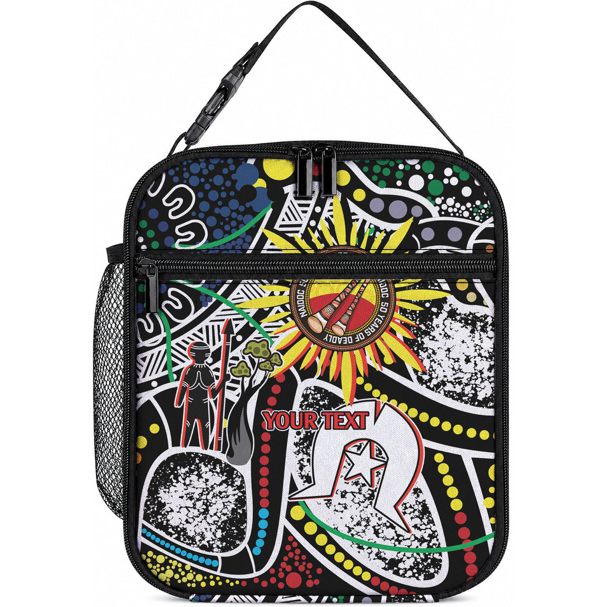 NAIDOC 50 Years of Deadly Personalised Lunch Bag Aboriginal Dot Art
