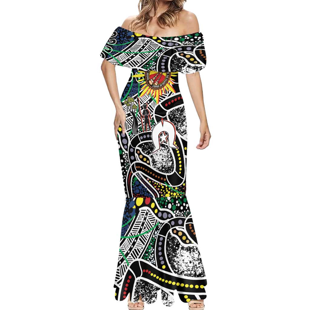 NAIDOC 50 Years of Deadly Personalised Mermaid Dress Aboriginal Dot Art