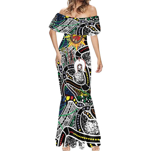 NAIDOC 50 Years of Deadly Personalised Mermaid Dress Aboriginal Dot Art