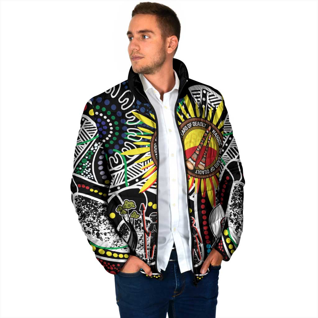 NAIDOC 50 Years of Deadly Personalised Padded Jacket Aboriginal Dot Art