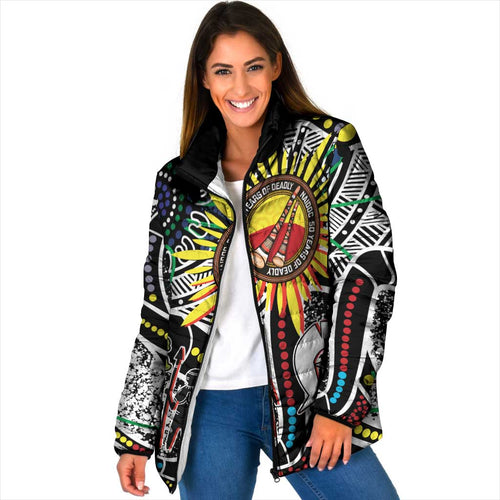 NAIDOC 50 Years of Deadly Personalised Padded Jacket Aboriginal Dot Art