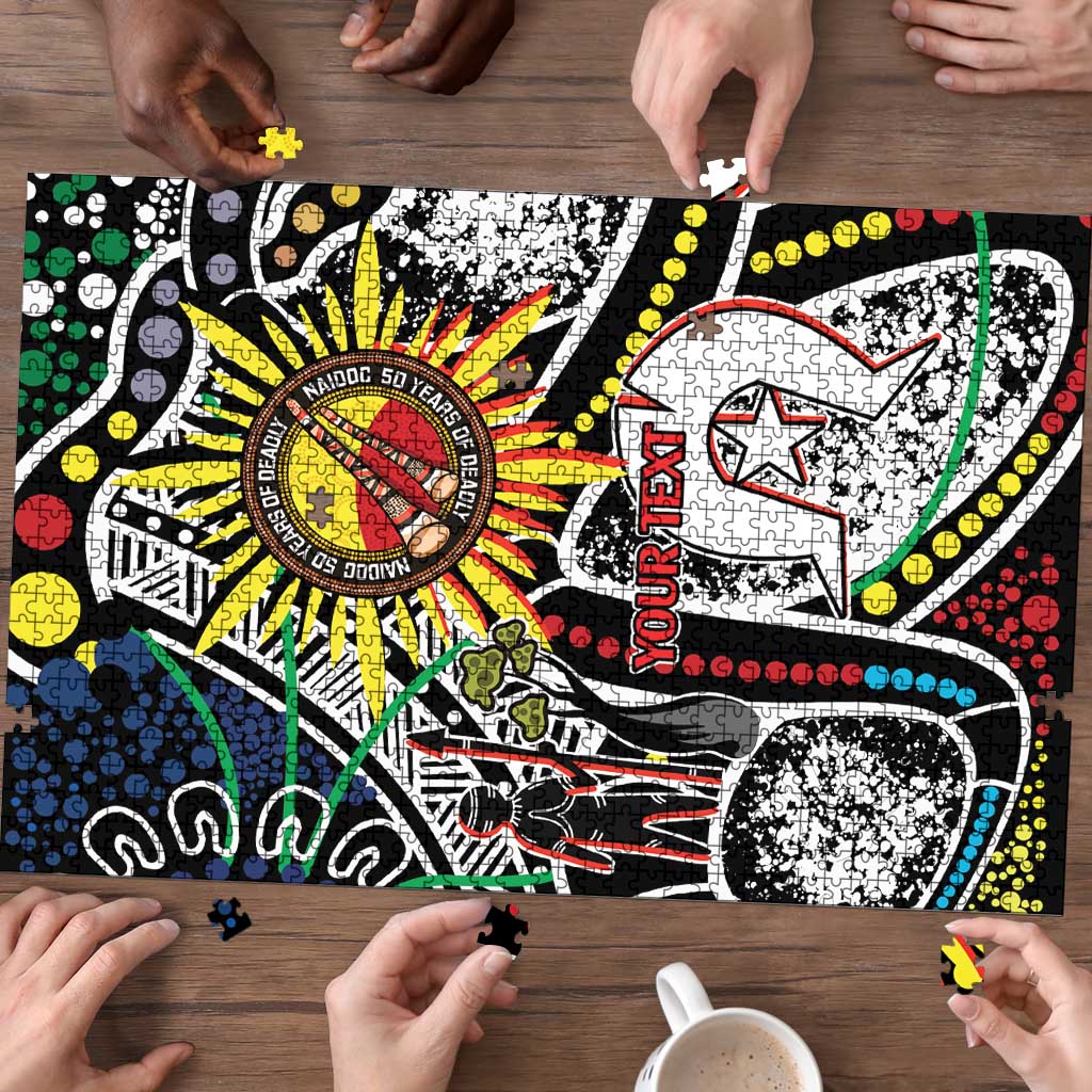 NAIDOC 50 Years of Deadly Personalised Puzzle Aboriginal Dot Art