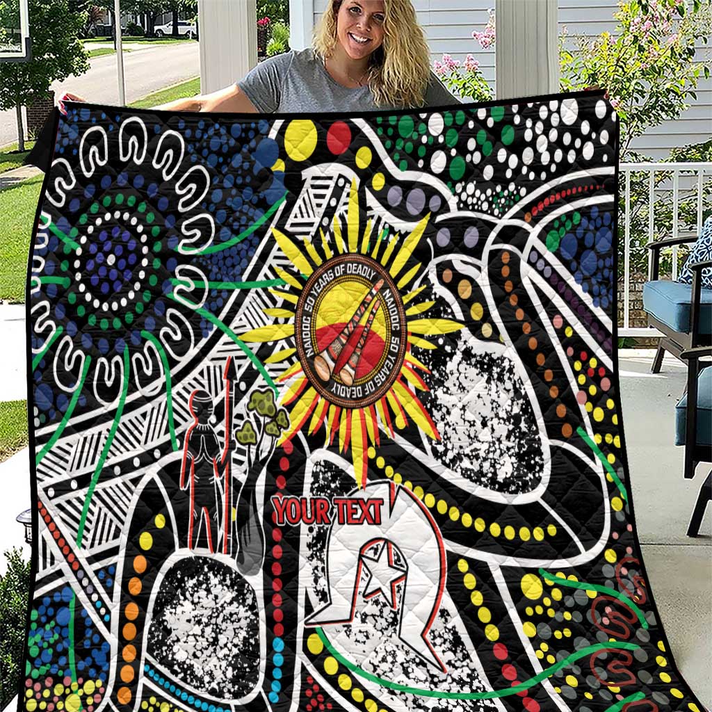 NAIDOC 50 Years of Deadly Personalised Quilt Aboriginal Dot Art