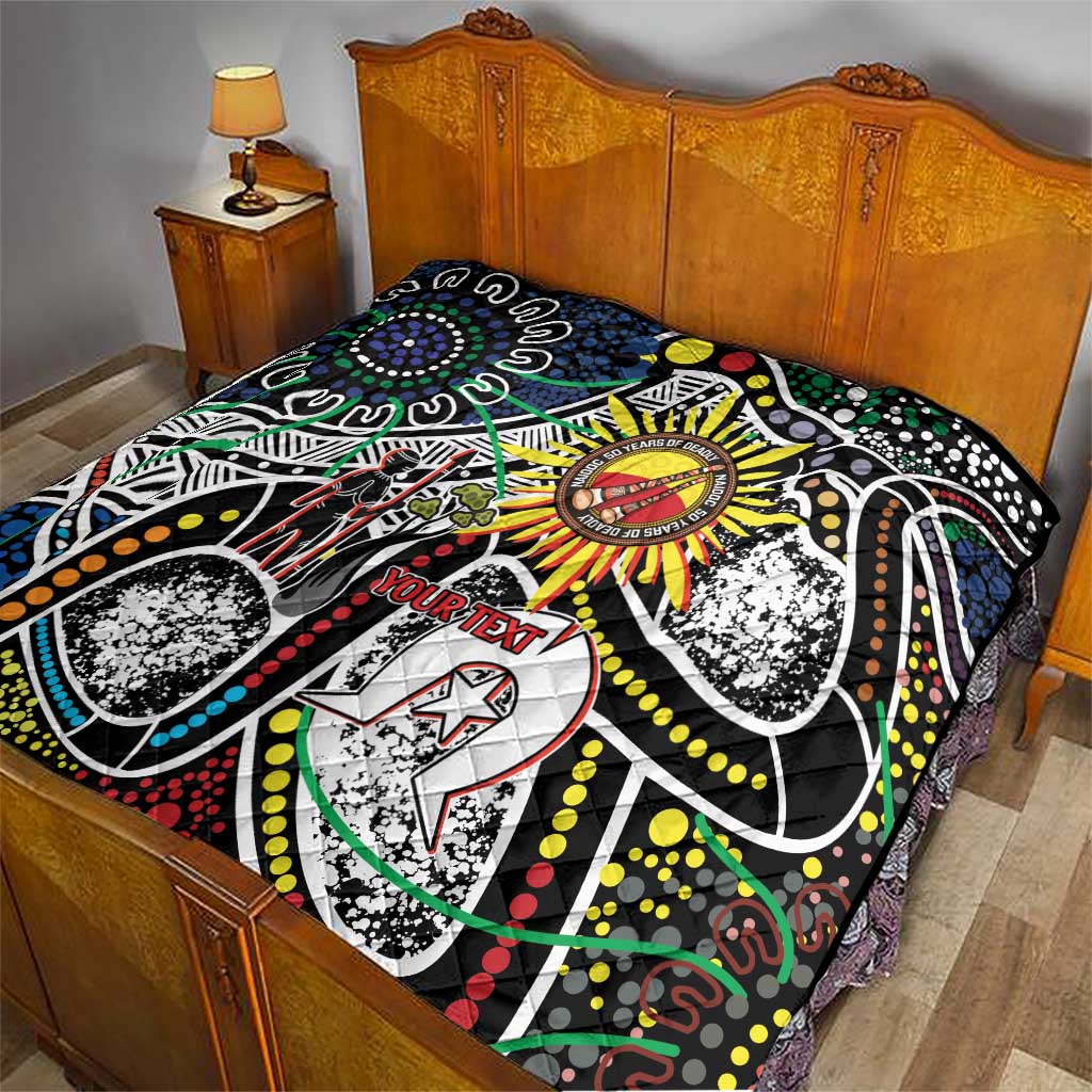 NAIDOC 50 Years of Deadly Personalised Quilt Aboriginal Dot Art