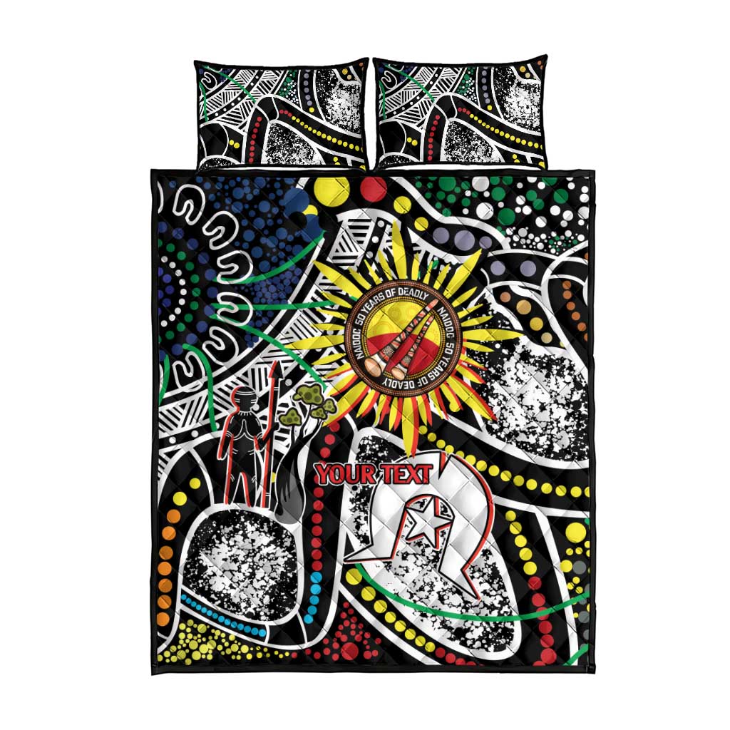 NAIDOC 50 Years of Deadly Personalised Quilt Bed Set Aboriginal Dot Art
