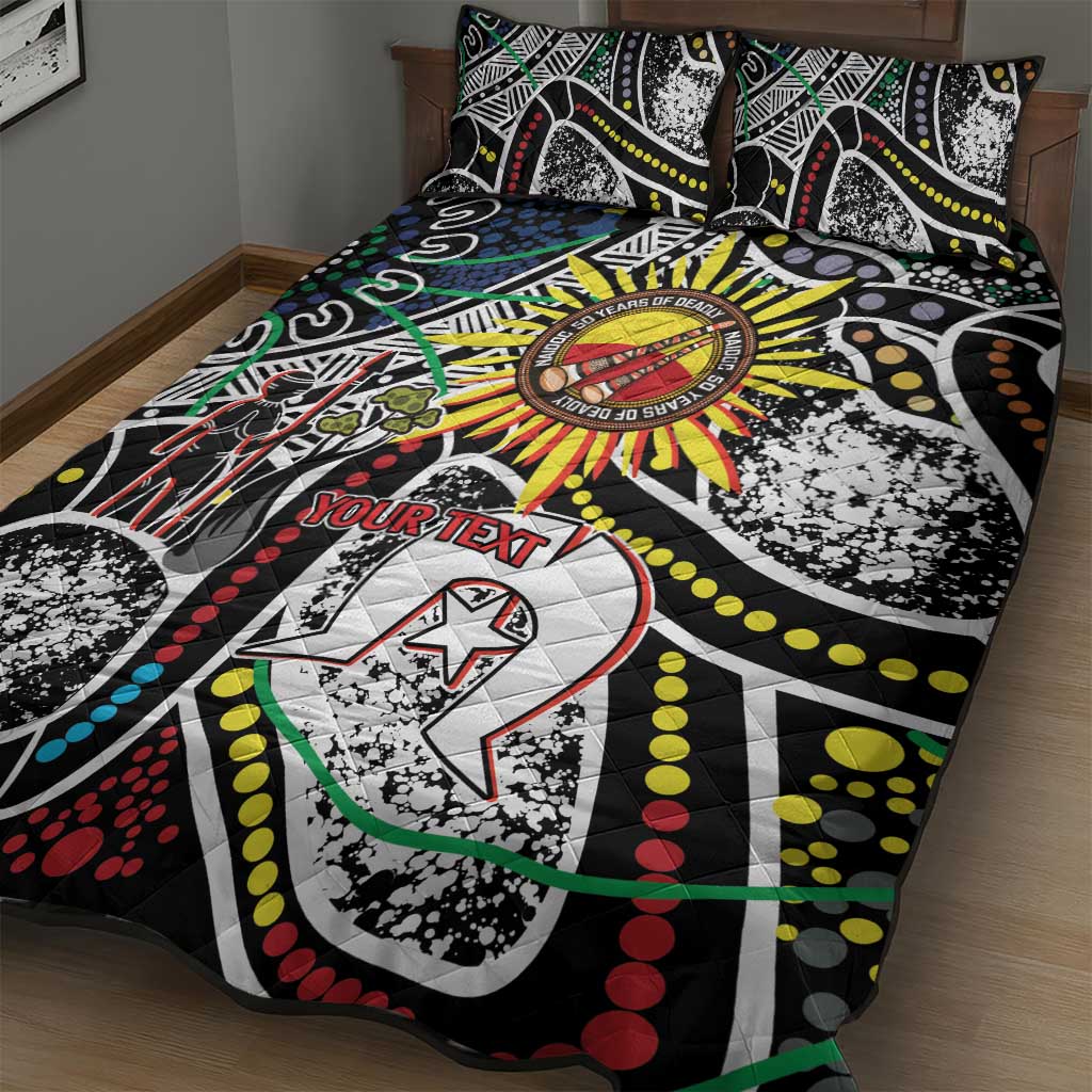 NAIDOC 50 Years of Deadly Personalised Quilt Bed Set Aboriginal Dot Art