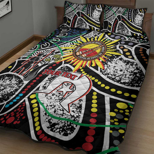 NAIDOC 50 Years of Deadly Personalised Quilt Bed Set Aboriginal Dot Art