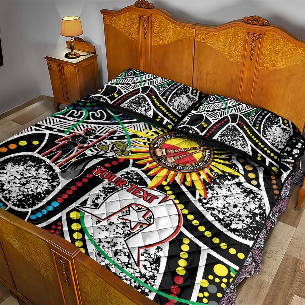 NAIDOC 50 Years of Deadly Personalised Quilt Bed Set Aboriginal Dot Art