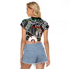 NAIDOC 50 Years of Deadly Personalised Raglan Cropped T Shirt Aboriginal Dot Art