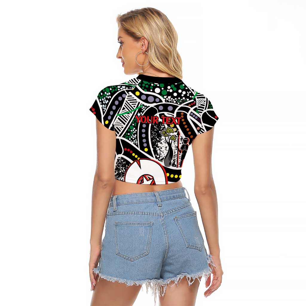 NAIDOC 50 Years of Deadly Personalised Raglan Cropped T Shirt Aboriginal Dot Art