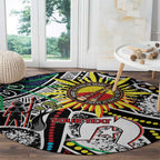 NAIDOC 50 Years of Deadly Personalised Round Carpet Aboriginal Dot Art